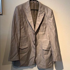 Banana Republic silver wool & silk suit